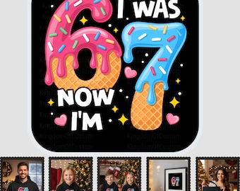 Pantaloncini Icecream Drip / 67 png / Meme virale Six Seven / maglietta di compleanno - download digitale