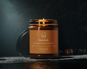 Homebody Sojaljus, doft av vanilj, kanel och gurjunbalsam, present för avkoppling och aromaterapi