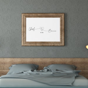 Custom Names Invisible String Art Print (Digital Download)