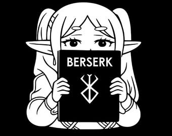 Frieren holding Berserk Car decal