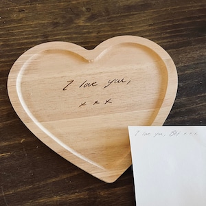 Handwriting on Dish Custom Laser Engraved Transfer Handwriting Jewelry Dish Mothers Day Fathers Day Grandparents one of a kind bowl valet