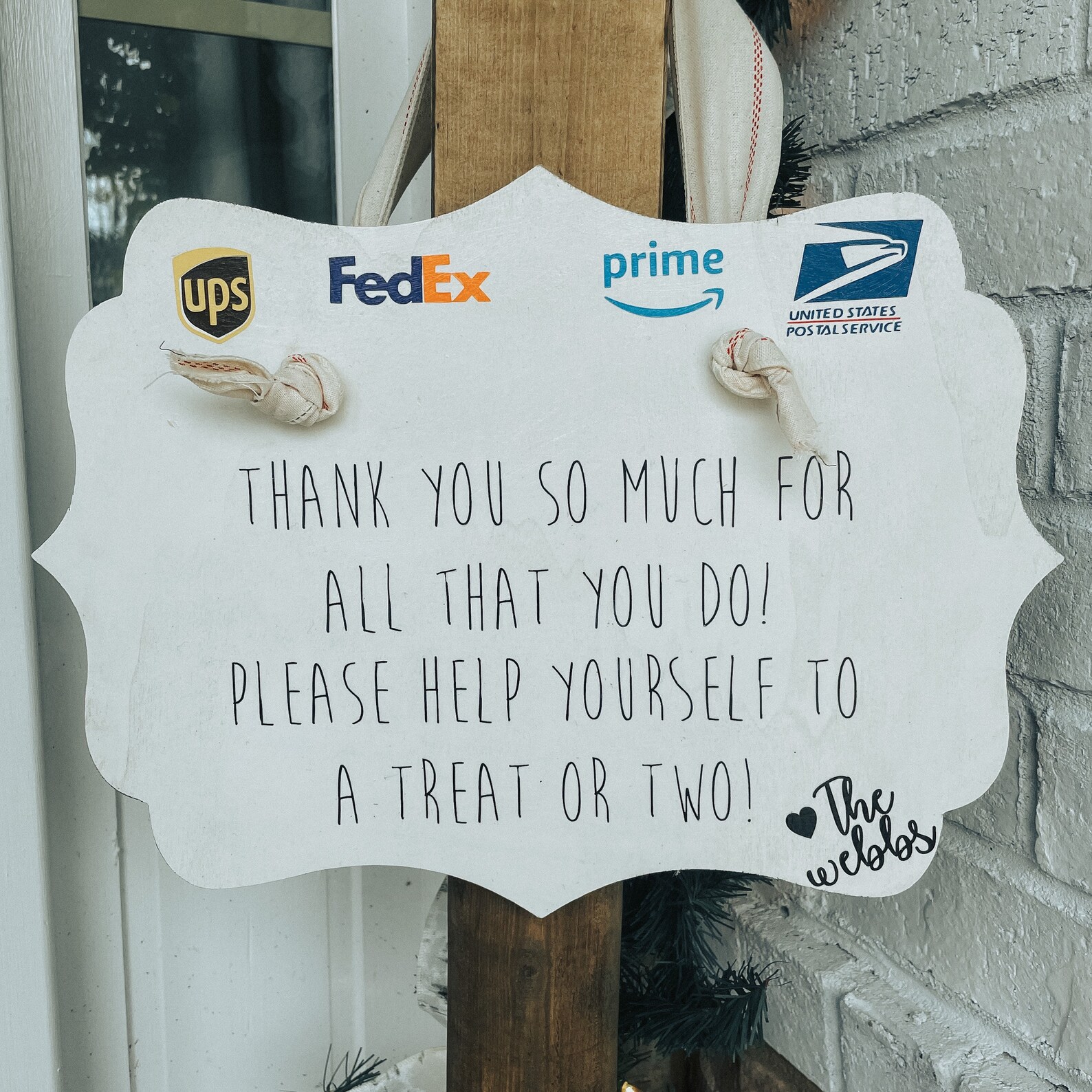 Delivery Thank You Sign Etsy
