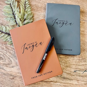 Cuaderno personalizado Cartas para hija, hijo, nietos de madre, padre, abuela, felicitaciones por el nuevo baby shower, diario para padres, grabado