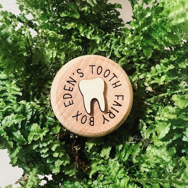 Ships Quick! Custom Laser Engraved Wooden Tooth Fairy Box Kids Childrens Milk Teeth Baby Teeth Lost Tooth