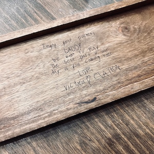Custom Engraved Wooden Tray Handwriting Picture Children’s Artwork Love Letter Old Memorial Tribute Gift