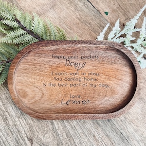 Cartera personalizada para papá con llaves, cambio, mesita de noche, Día del Padre, abuelo, madera grabada, hecha a pedido, abuelos