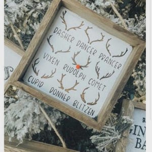 Mini Weihnachtsschilder aus Holz
