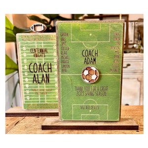 Placa de entrenador personalizada: premio deportivo grabado con láser personalizado