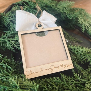 Custom Handwriting Engraved Picture Frame Ornament: Personalized Keepsake