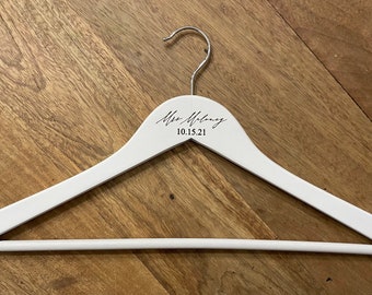Laser Engraved Wedding Hanger: Personalized Bridal Party Gift