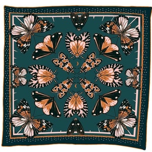 Bandana Organic Cotton Scarf, Silk Screen Printed