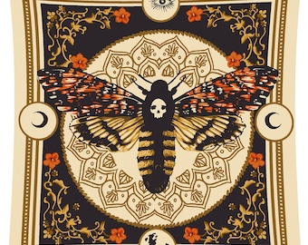 Papillon Organic Cotton Scarf Silk Screen Printed