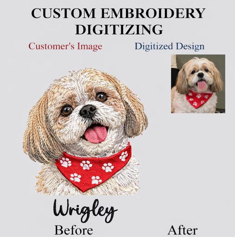 CUSTOM Embroidery Designs, Logo, Personalized Pets, Custom Digitizing ...