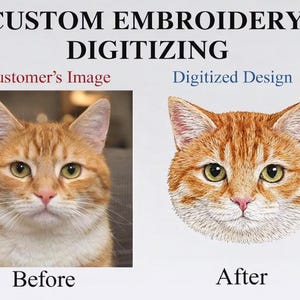 CUSTOM Embroidery designs, Logo, Personalized Pets, custom digitizing services, pet memorial gift, Pet Name, animal Gift
