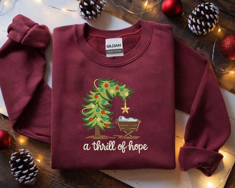 A Thrill of Hope Sweatshirt | Crimson + Cream main image 1