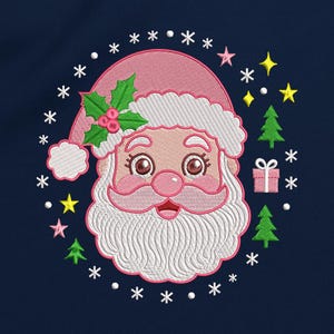 Cute Santa Claus Embroidery Design, Christmas Santa Face Embroidery File, Holiday Machine Embroidery Pattern, Festive Xmas Gift Design