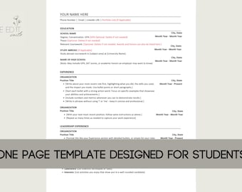 Student Resume Template | ATS-Friendly + Filled Example