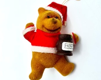 Adorno navideño vintage de Winnie the Pooh de Walt Disney de la década de 1960
