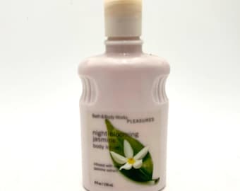 NUEVA loción corporal de jazmín de floración nocturna Pleasures de Bath & Body Works, 8 oz, edición vintage