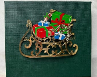 Reed & Barton - Décoration de traîneau Colours of Christmas classique, 3 x 2,5 po.
