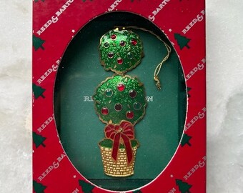 Décoration de Noël arbre topiaire en émail coloré V1331 de Reed and Barton 1331