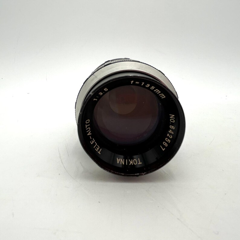 Objectif vintage Tokina Tele-Auto 135 mm f/3,5 à mise au point manuelle vintage avec étui image 6