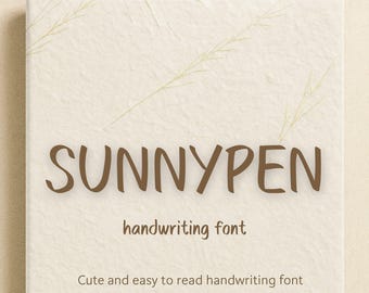 SunnyPen Handwriting Font | Playful Script (Instant Download)