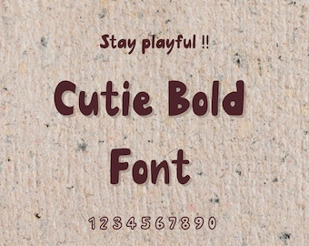 Kawaii Bold Font | Chunky Handwriting Typeface for Digital Planners & Stickers | Instant Download