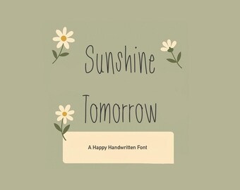 Sunshine Tomorrow Font | Skinny Handwriting, Doodle Script (OTF, TTF)