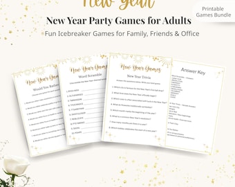 New Year's Eve Party Games | Printable Icebreakers (PDF)