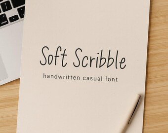 Soft Scribble Font – Skinny Handwritten Font for Planners (OTF, TTF)