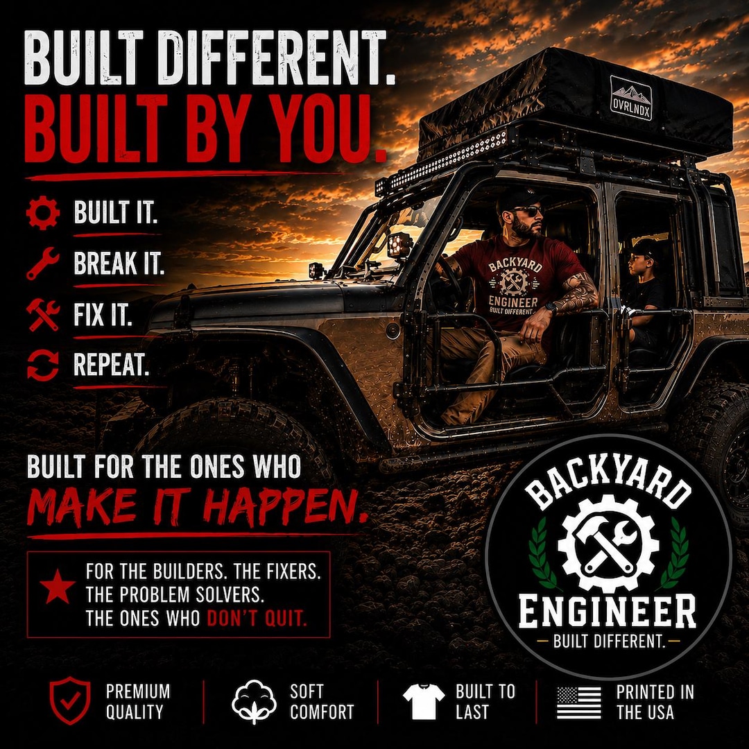 Backyard Engineer Shirt, Building Dreams Maker Tee - Etsy