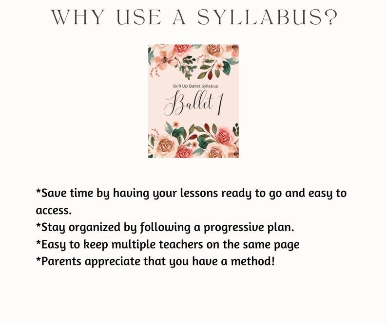 Ballet Class Syllabus Level 1, Ages 3-5 Pre Ballet Lesson Plans Pdf ...