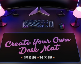 Custom Gaming Mouse Pad, Personalized Desk Mat (14x25, 16x35)