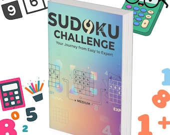 Livre de casse-tête Sudoku Challenge | Niveaux Facile à Expert | Sudoku imprimable PDF pour adultes et enfants | Cahier d'activités sur les jeux d'esprit