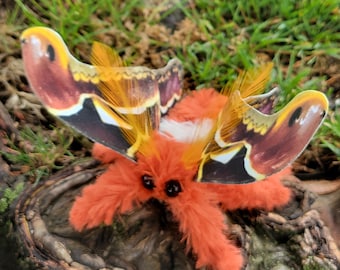 Atlas Moth Soft Sculpture doll, entomology , insect , gift, ornament, OOAK
