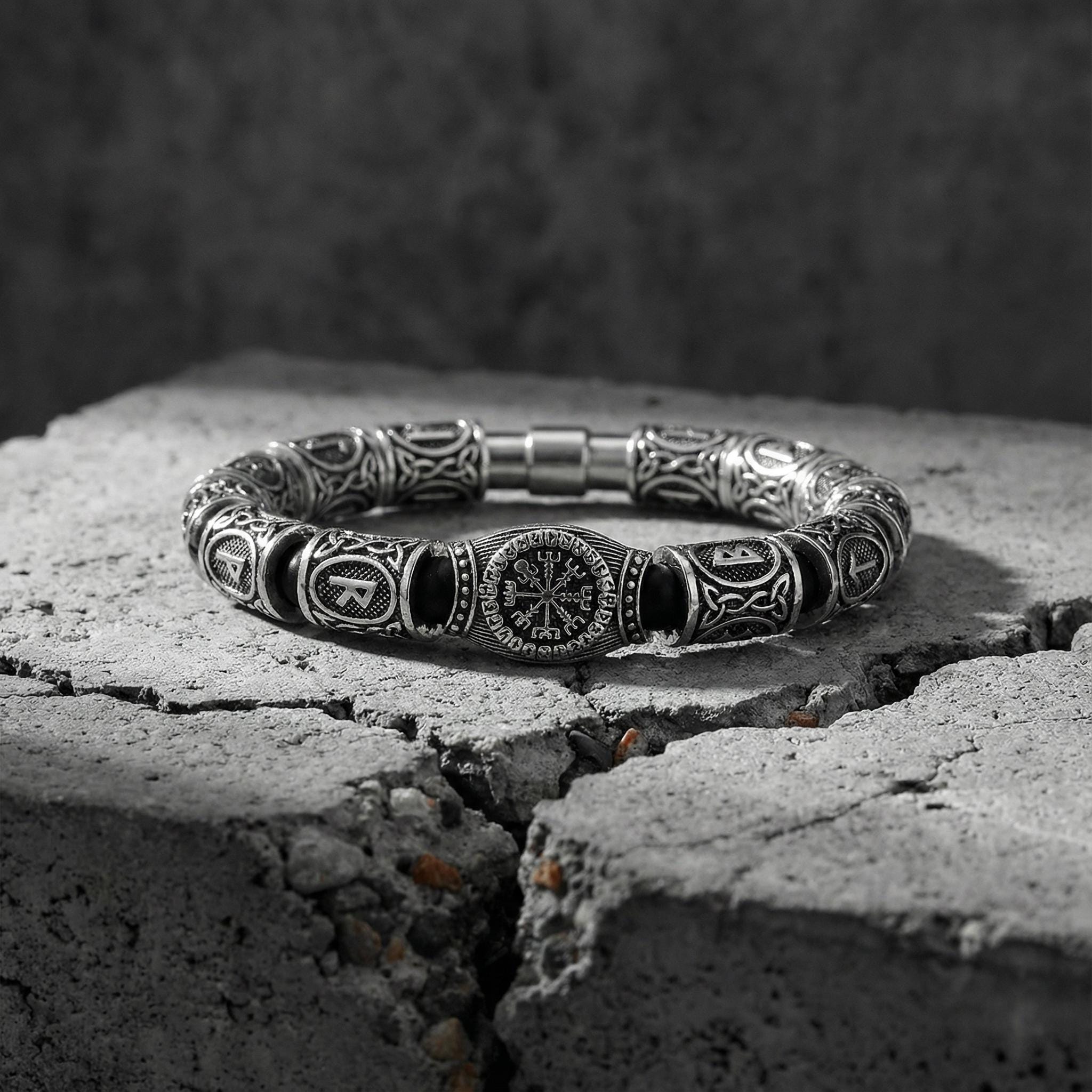 Bracelet Viking Cuir - Loup Fenrir Marron - Taille Réglable - Style Nordique Vintage - Neuf Avec Étiquettes