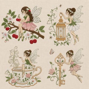 Fairy Embroidery Bundle Floral Cottagecore Pixie Wings Botanical Machine Stitch Designs