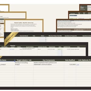 Puede incluir: Una colección de documentos digitales, incluyendo hojas de cálculo y documentos de texto, con una paleta de colores neutros. Los documentos están enmarcados en negro y dorado, con texto y datos visibles. Algunos documentos tienen una pancarta "BONUS GIFT".