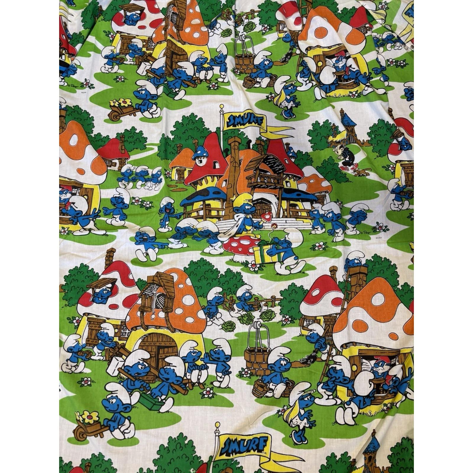 1980s Smurf Bedding - Etsy