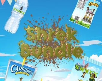 Paquete de regalos para la fiesta de Shrek