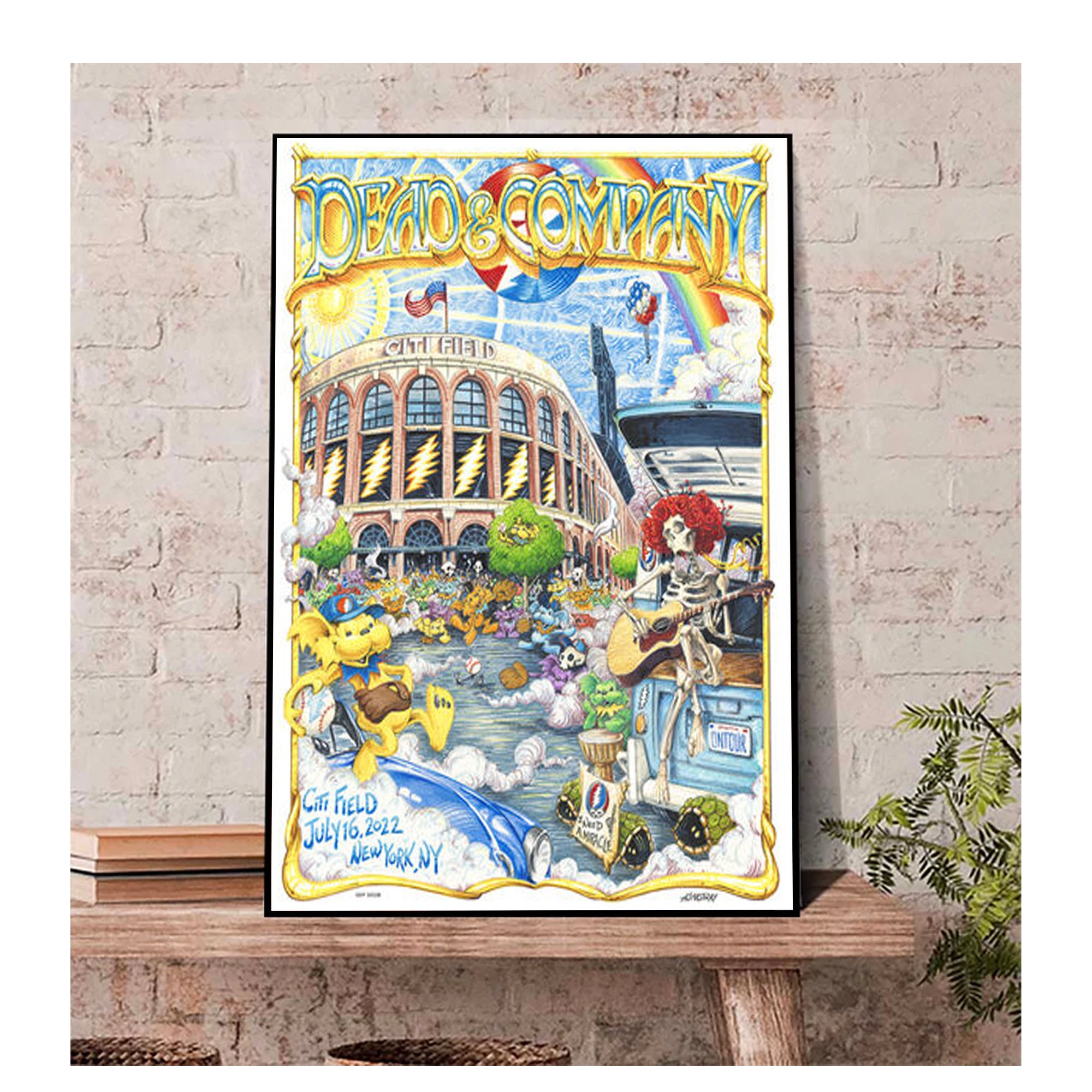 2022 Dead and Company Tour Citi Field New York Poster, Dead And Co Tour Vintage Poster