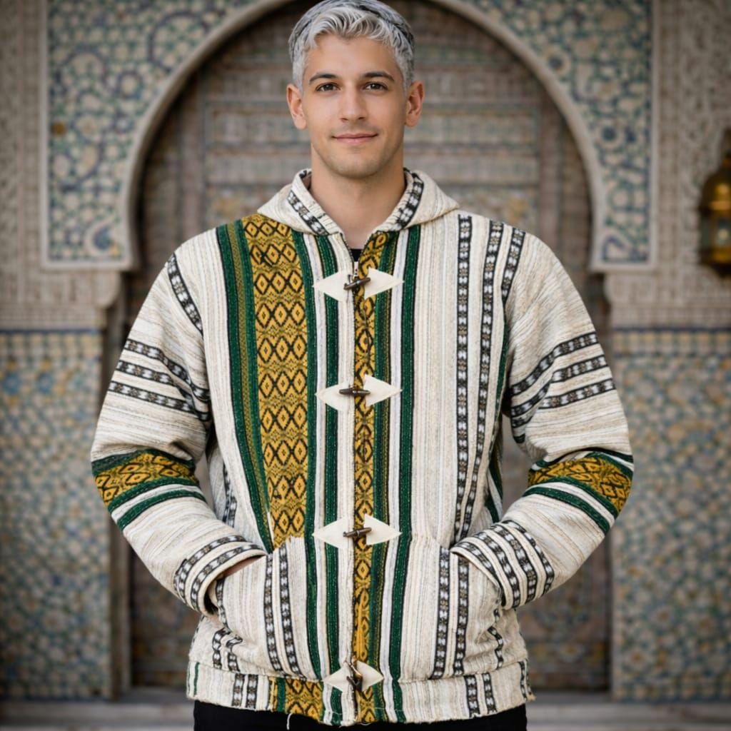Handmade Moroccan Wool Hooded Jacket – Traditional Berber Coat - Etsy