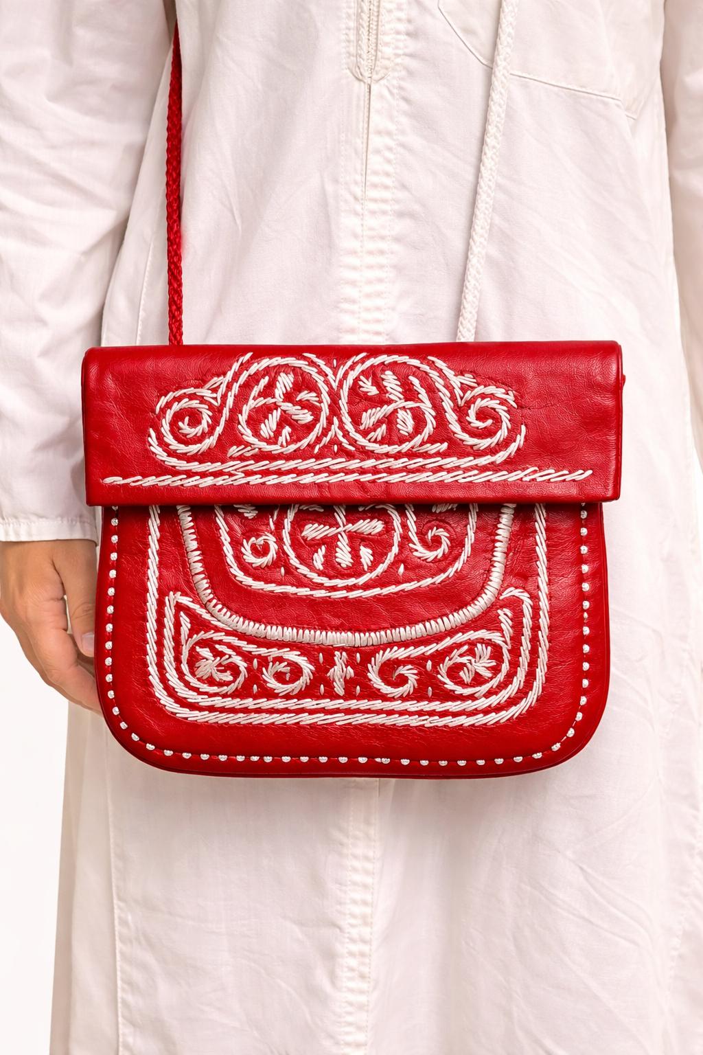 Agrab Amazigh Leather Bag – Handmade Moroccan Souss Pouch | Traditional ...