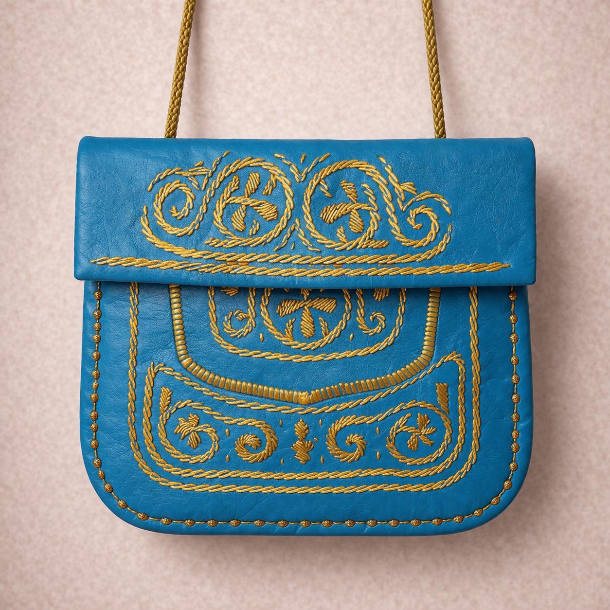 Agrab Amazigh Leather Bag – Handmade Moroccan Souss Pouch | Traditional ...
