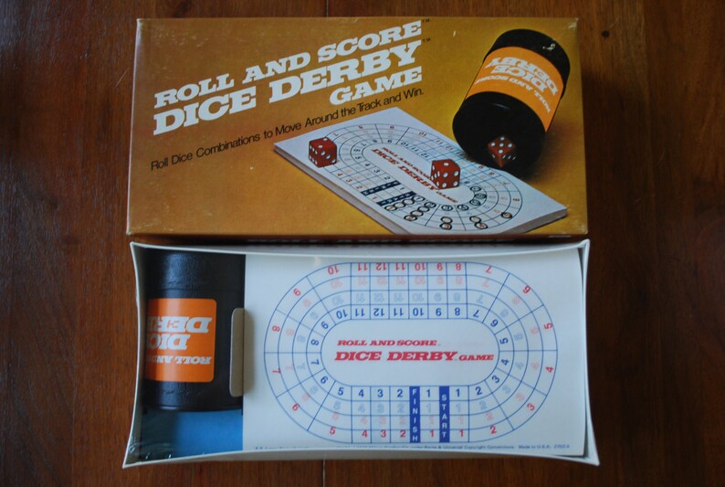 Vintage Dice Derby Game Casino Night Game Night E. S. Etsy