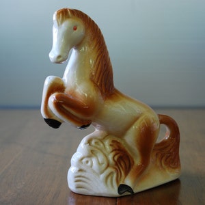 Vintage Horse Figurine 1950's Gloss finish Equine Mid Century image 1