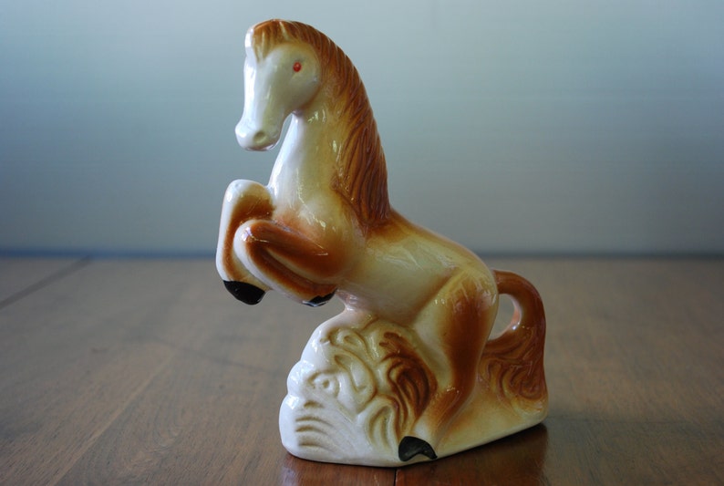 Vintage Horse Figurine 1950's Gloss finish Equine Mid Century image 1