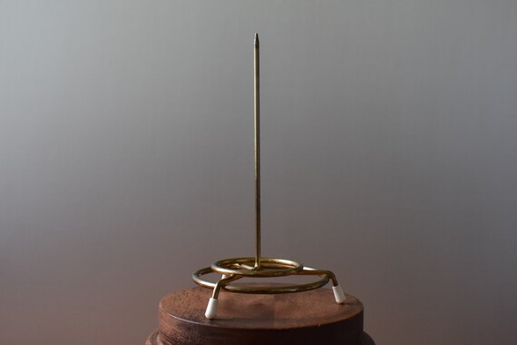 Vintage Circular Goldtone Receipt Spike Madmen Modern Goldtone Receipt Spike Madmen Modern