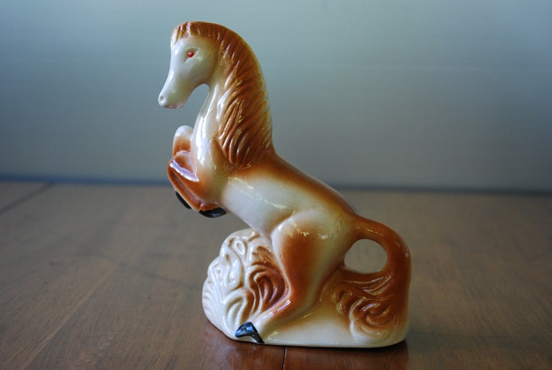 Vintage Horse Figurine 1950's Gloss finish Equine Mid Century image 2